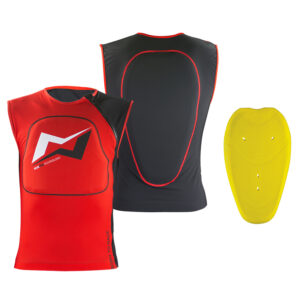 MOTS - Gilet con Protezione Schiena Rosso/Nero
