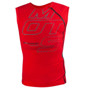 MOTS - Gilet con Protezione Schiena Rosso/Grigio