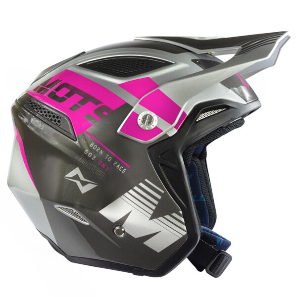 MOTS - Casco Trial GO2 ON3 Grigio/Viola