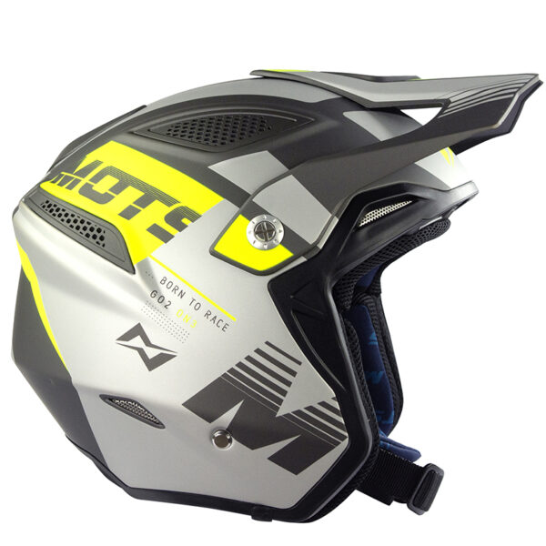 MOTS - Casco Trial GO2 ON3 Giallo/Grigio