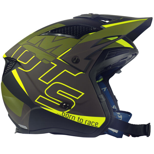 MOTS - Casco Jump UP03 Grigio/Verde/Giallo
