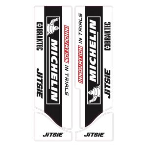 JITSIE - Kit Adesivi Forcella Beta Paioli Bianco/Nero